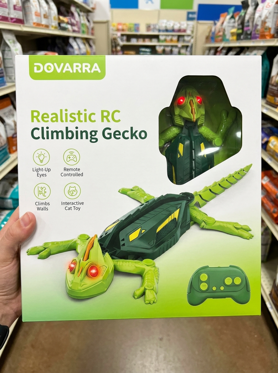 Gecko Rush Remote Control Wall Climbing Cat Toy